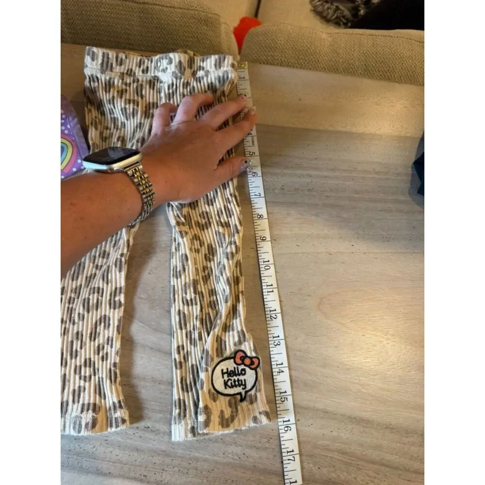 Girl's Hello Kitty Cheetah Bell Bottoms
